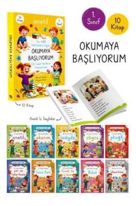 1. Sınıf Anetil Okumaya Başlıyorum Serisi Seti - 10 Kitap Takım