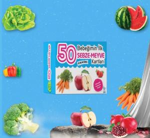Bebeğimin İlk 50 Sebze-Meyve Kartları