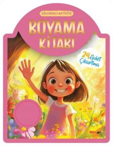 Çıkartmalı Boyama Kitabı - Pembe - Eğlenceli Aktivite