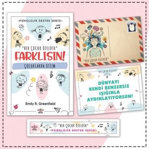 Çocuklarda Otizm - Kartpostal ve Ayraç - Çocuklar İçin Psikolojik Destek Serisi