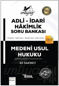 İmtiyaz Adli - İdari Hakimlik Medeni Usul Hukuku Soru Bankası