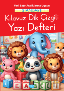Standart Kılavuz Dik Çizgili Yazı Defteri (19x27 Ebat) Yeni Satır Aralıklarına Uygun