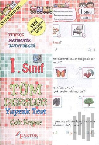 1. Sınıf Yaprak Test Türkçe - Matematik - Hayat Bilgisi