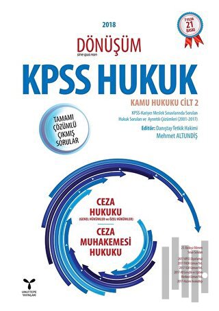 2018 Dönüşüm KPSS Hukuk - Kamu Hukuku Cilt 2