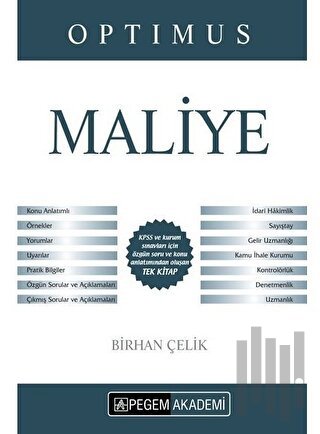 2018 KPSS Optimus Maliye Konu Anlatımlı