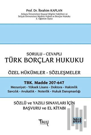 2018 Sorulu - Cevaplı Borçlar Hukuku Özel Hükümler Sözleşmeler | Kitap