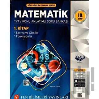 2021 10. Sınıf Dört Dörtlük Kitaplar Serisi Matematik TYT Konu Anlatımlı Soru Bankası (3 Kitap Set )