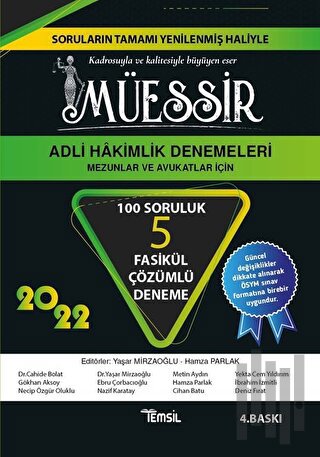 2022 Müessir Adli Hakimlik Denemeleri (Mezunlar ve Avukatlar İçin)