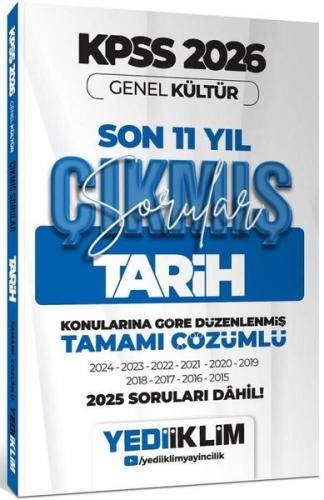 2026 KPSS Genel Kültür Tarih Konularına Göre Tamamı Çözümlü Son 11 Yıl Çıkmış Sorular
