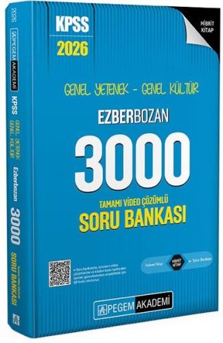 2026 KPSS Genel Yetenek Genel Kültür Ezberbozan 3000 Tamamı Video Çözümlü Soru Bankası