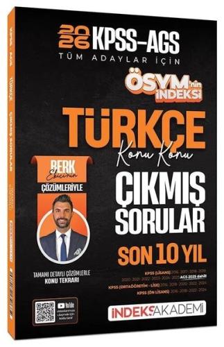 2026 KPSS MEB - AGS Türkçe ÖSYM nin İndeksi Çıkmış Sorular Son 10 Yıl Konu Konu Çözümlü