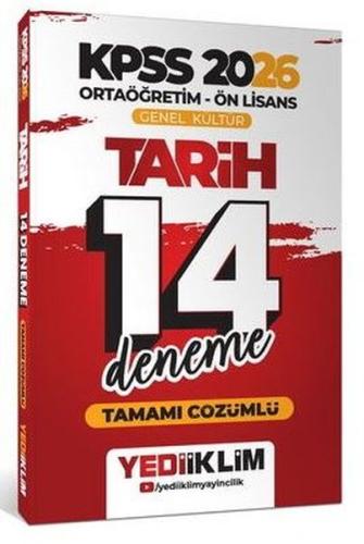 2026 KPSS Ortaöğretim Ön Lisans Genel Kültür Tarih Tamamı Çözümlü 14 Deneme