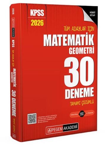 2026 KPSS Tüm Adaylar İçin Matematik - Geometri 30 Deneme Tamamı Çözümlü