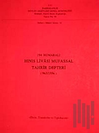294 Numaralı Hınıs Livası Mufassal Tahrir Defteri (963/1556)