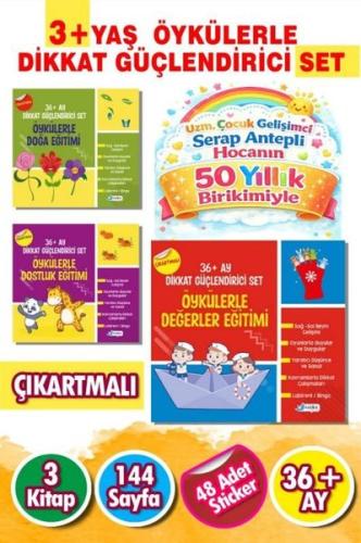 3 - 6 Yaş Öykülerle Dikkat Güçlendirici Eğitim Seti-36 + Ay Dikkat Güç