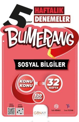 5. Sınıf Bumerang 32 Haftalık Sosyal Bilgiler Denemeleri