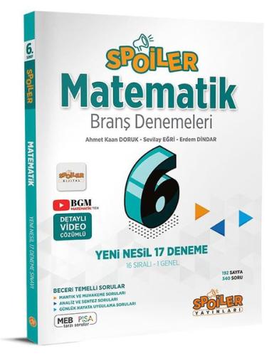 6.Sınıf Matematik Branş Denemeleri | Kitap Ambarı