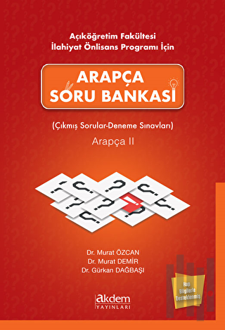 Açıköğretim Fakültesi İlahiyat Önlisans Programı İçin Arapça Soru Bankası Arapça 2