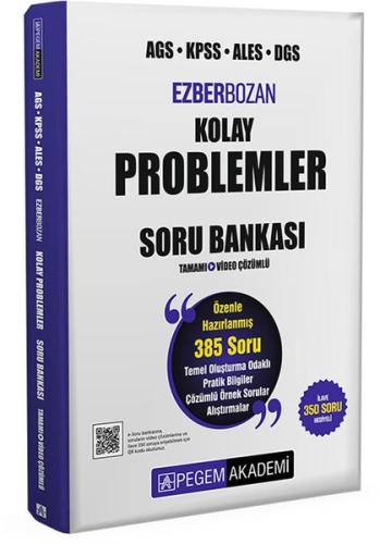 AGS - KPSS - ALES - DGS Ezberbozan Kolay Problemler Tamamı Video Çözümlü Soru Bankası