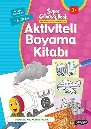 Aktiviteli Boyama Kitapları Taşıtları