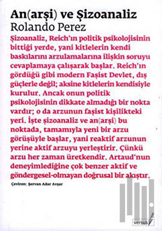 An(arşi) ve Şizoanaliz