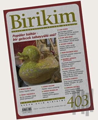 Birikim Aylık Sosyalist Kültür Dergisi Sayı: 403 - Kasım 2022