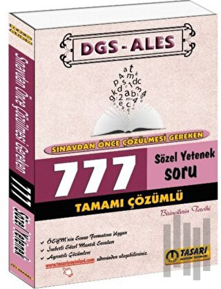 DGS - ALES Sınavdan Önce Çözülmesi Gereken 777 Sözel Yetenek Soru