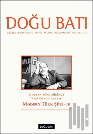 Doğu Batı Düşünce Dergisi Yıl: 26 Sayı: 106 - Modern Türk Şiiri 3 | Ki