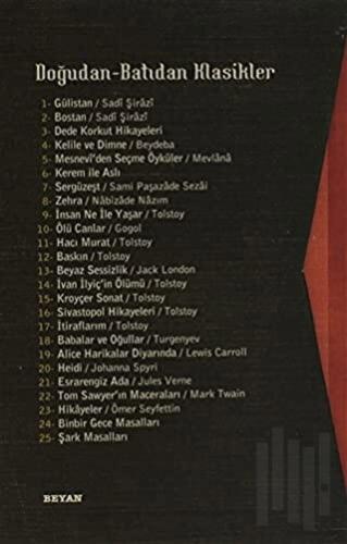 Doğudan - Batıdan Klasikler (25 Kitap Takım)