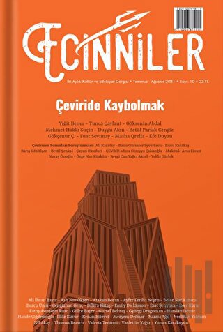 Ecinniler: İki Aylık Kültür ve Edebiyat Dergisi Sayı: 10 Çeviride Kaybolmak Temmuz - Ağustos 2021