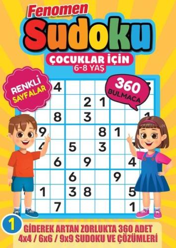 Fenomen Çocuklar İçin Sudoku 6 - 8 Yaş | Kitap Ambarı