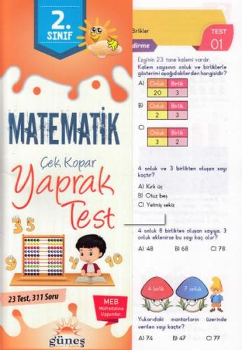 Güneş 2.Sınıf Matematik Yaprak Test (Yeni)