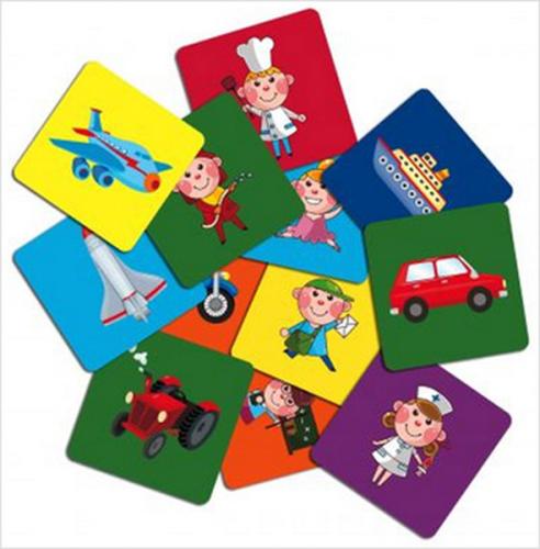 Hafıza Kartları - Meslekler - Taşıtlar (3-6 Yaş) | Kitap Ambarı