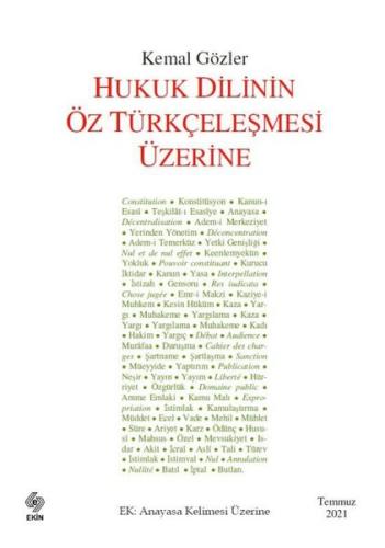 Hukuk Dilinin Öz Türkçeleşmesi Üzerine | Kitap Ambarı