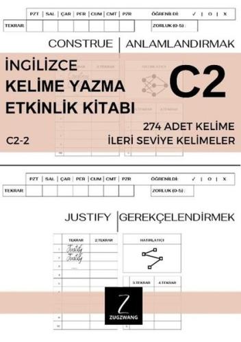 İngilizce Kelime Yazma Etkinlik Kitabı C2 - 2 İleri Seviye Kelimeler