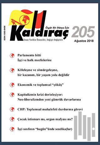 Kaldıraç Dergisi Sayı: 205 Ağustos 2018