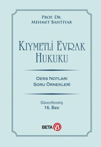 Kıymetli Evrak Hukuku Ders Notları | Kitap Ambarı