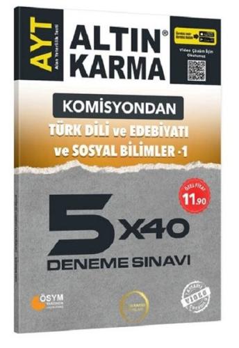 Komisyondan AYT Türk Dili ve Edebiyatı ve Sosyal Bilimler 1-5x40 Deneme Sınavı