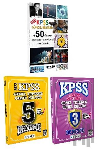 KPSS Güncel Bilgiler 50 Deneme + KPSS Genel Yetenek Genel Kültür 5 Deneme + KPSS Genel Yetenek Genel Kültür 3 Deneme