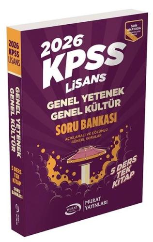 KPSS GYGK Lisans 5 Ders Tek Kitap Soru Bankası