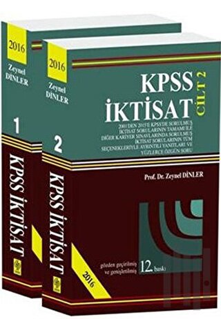 KPSS İktisat 2016 - 2 Cilt Takım
