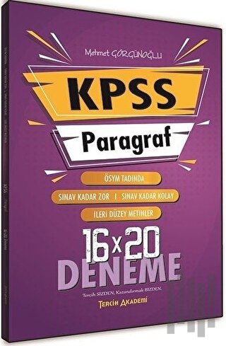 KPSS Paragraf Sözel Bölüm 16x20 Deneme