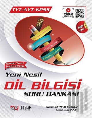 Nitelik YKS TYT AYT KPSS Yeni Nesil Dil Bilgisi Soru Bankası Video Çözümlü