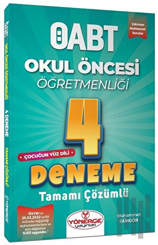 ÖABT Okul Öncesi Öğretmenliği Çocuğun Yüz Dili 4 Deneme Çözümlü | Kita