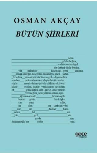 Osman Akçay Bütün Şiirleri