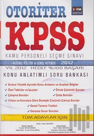Otoriter KPSS Kamu Personeli Seçme Sınavı Konu Anlatımlı Soru Bankası