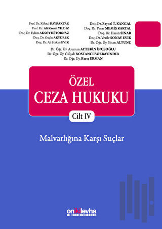 Özel Ceza Hukuku - Cilt 4 (Ciltli)
