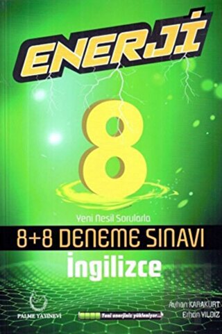 Palme 8. Sınıf Enerji Fen Bilimleri 8+8 Deneme Sınavı