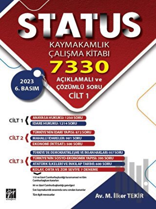STATUS Kaymakamlık Çalışma Kitabı 7330 Açıklamalı ve Çözümlü Soru (3 Cilt)