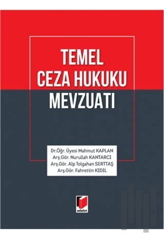 Temel Ceza Hukuku Mevzuatı (Ciltli)